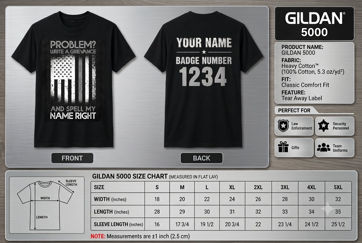 Funny Write A Grievance Shirt - Correctional Officer Spell My Name Tee
