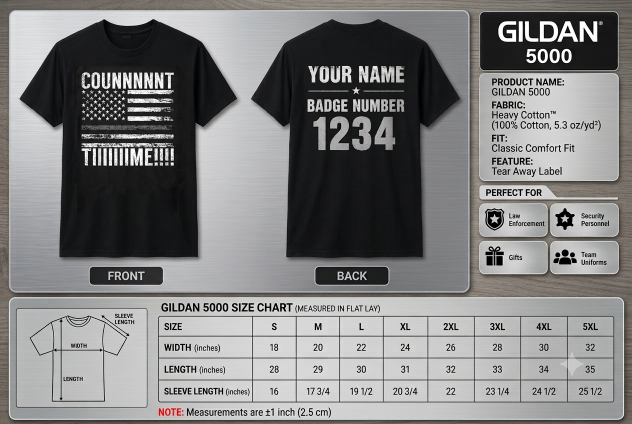 Personalized Funny Count Time Correctional Officer Shirt - Prison Guard US Flag Tee