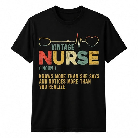 Vintage Nurse Definition Shirt Registered Nurse Medical Humor Nursing Appreciation T-Shirt