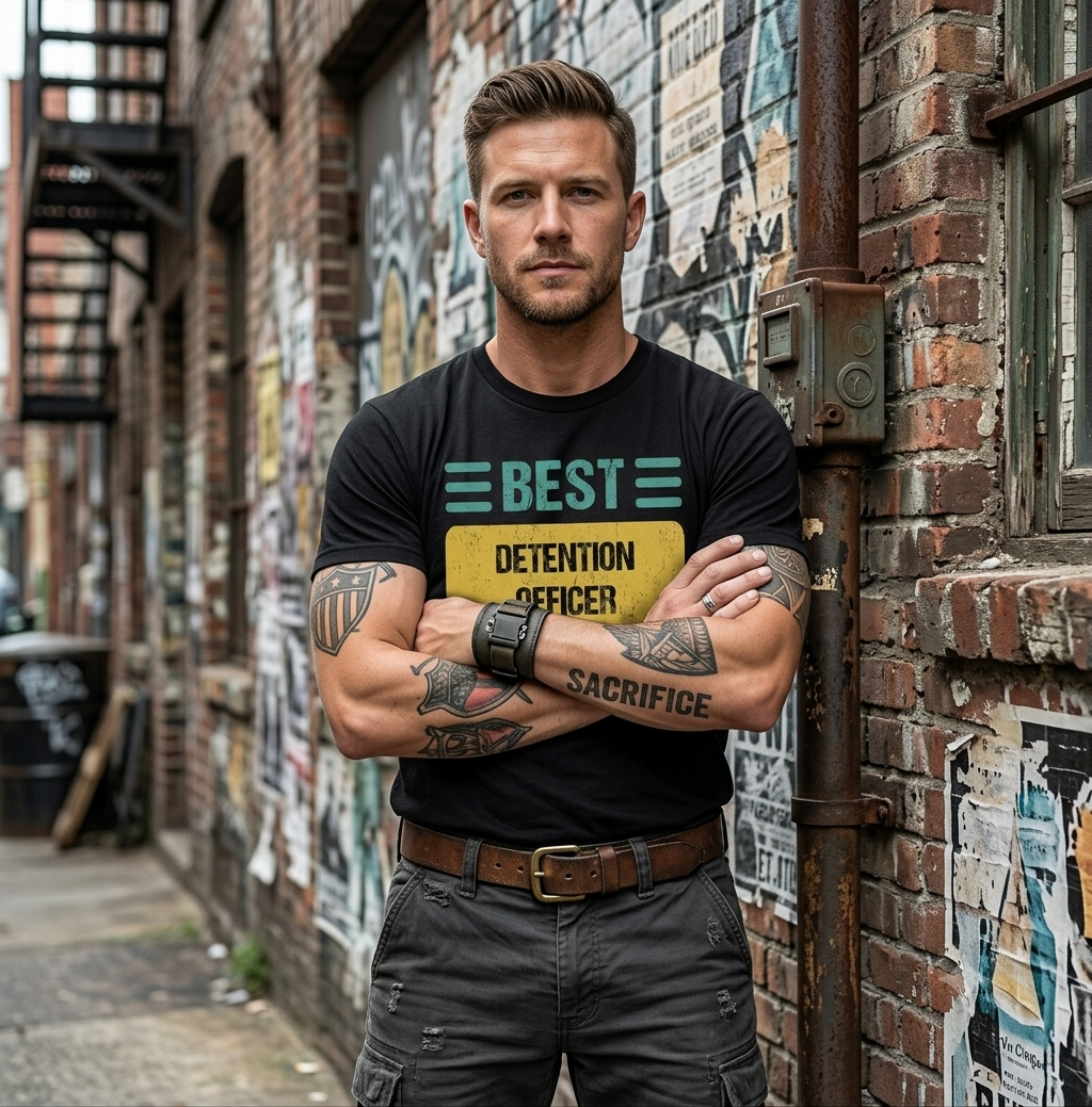 Personalized Best Detention Officer Shirt - Custom Retro Law Enforcement Apparel
