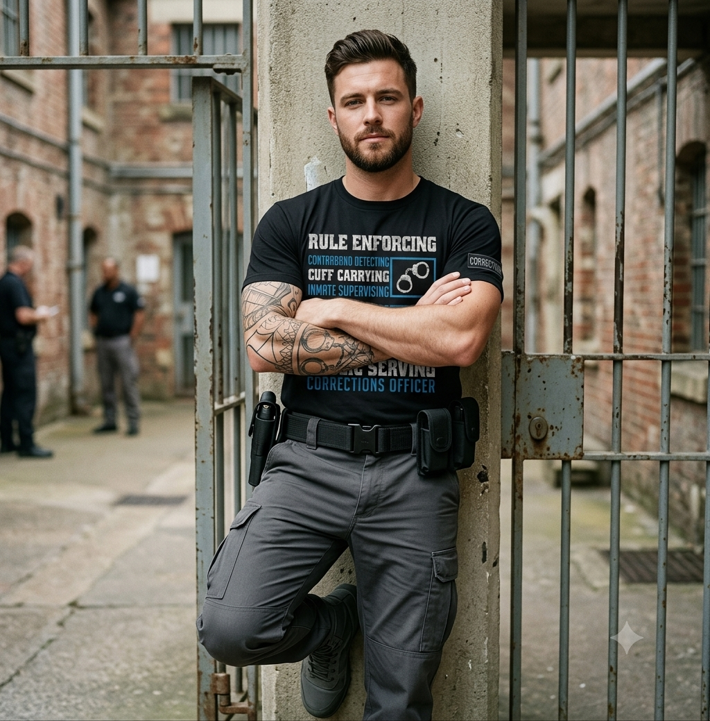Funny Correctional Officer Shirt - Custom Name Rule Enforcing Jailer T-Shirt