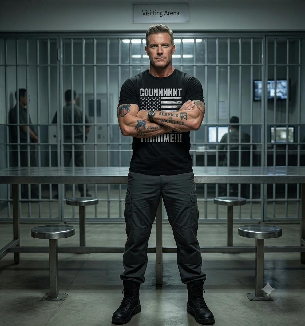 Personalized Funny Count Time Correctional Officer Shirt - Prison Guard US Flag Tee