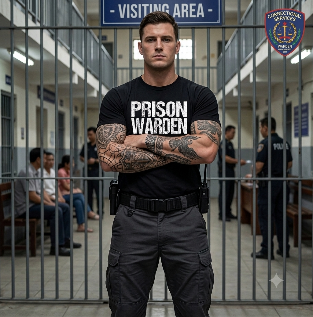 Personalized Prison Warden Shirt - Custom Correctional Officer Police Guard T-Shirt