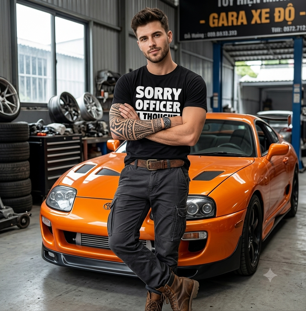 Funny JDM Muscle Car Shirt - Custom Racing Enthusiast "Sorry Officer" T-Shirt