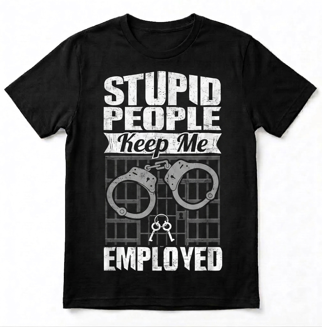 Funny Corrections Officer Shirt - Custom Name Law Enforcement Handcuffs Sarcastic Tee