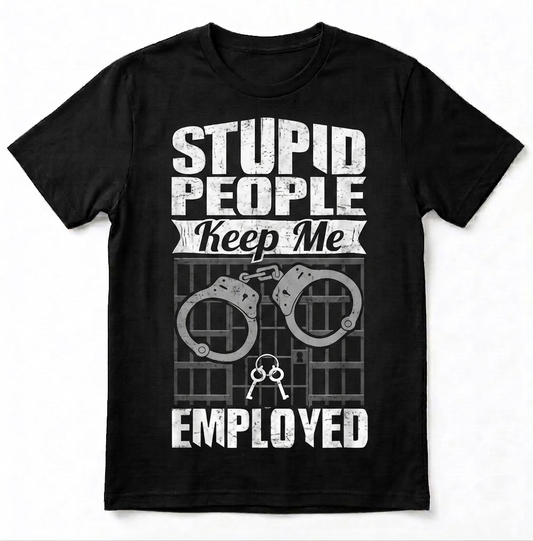 Funny Corrections Officer Shirt - Custom Name Law Enforcement Handcuffs Sarcastic Tee