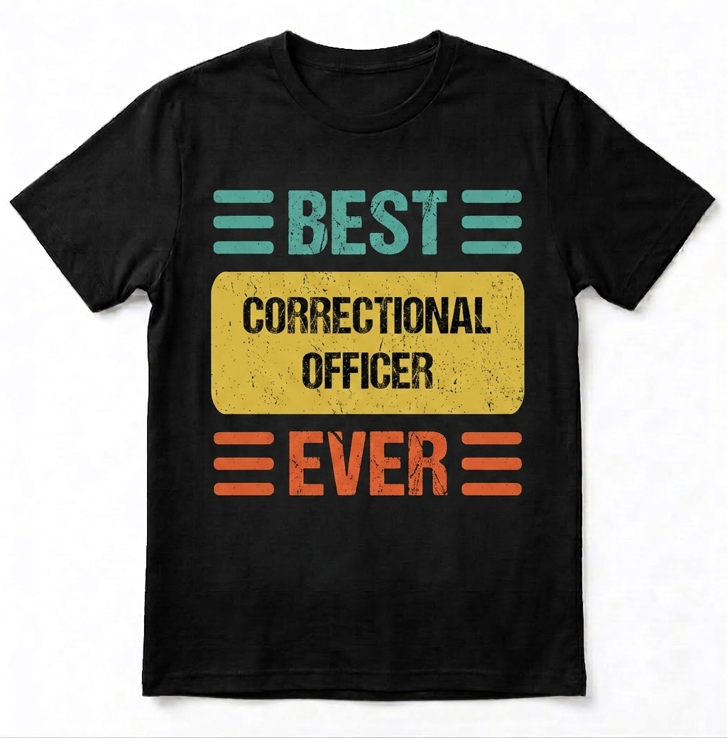 Personalized Best Correctional Officer Ever Shirt - Custom Name US Flag Gift Tee