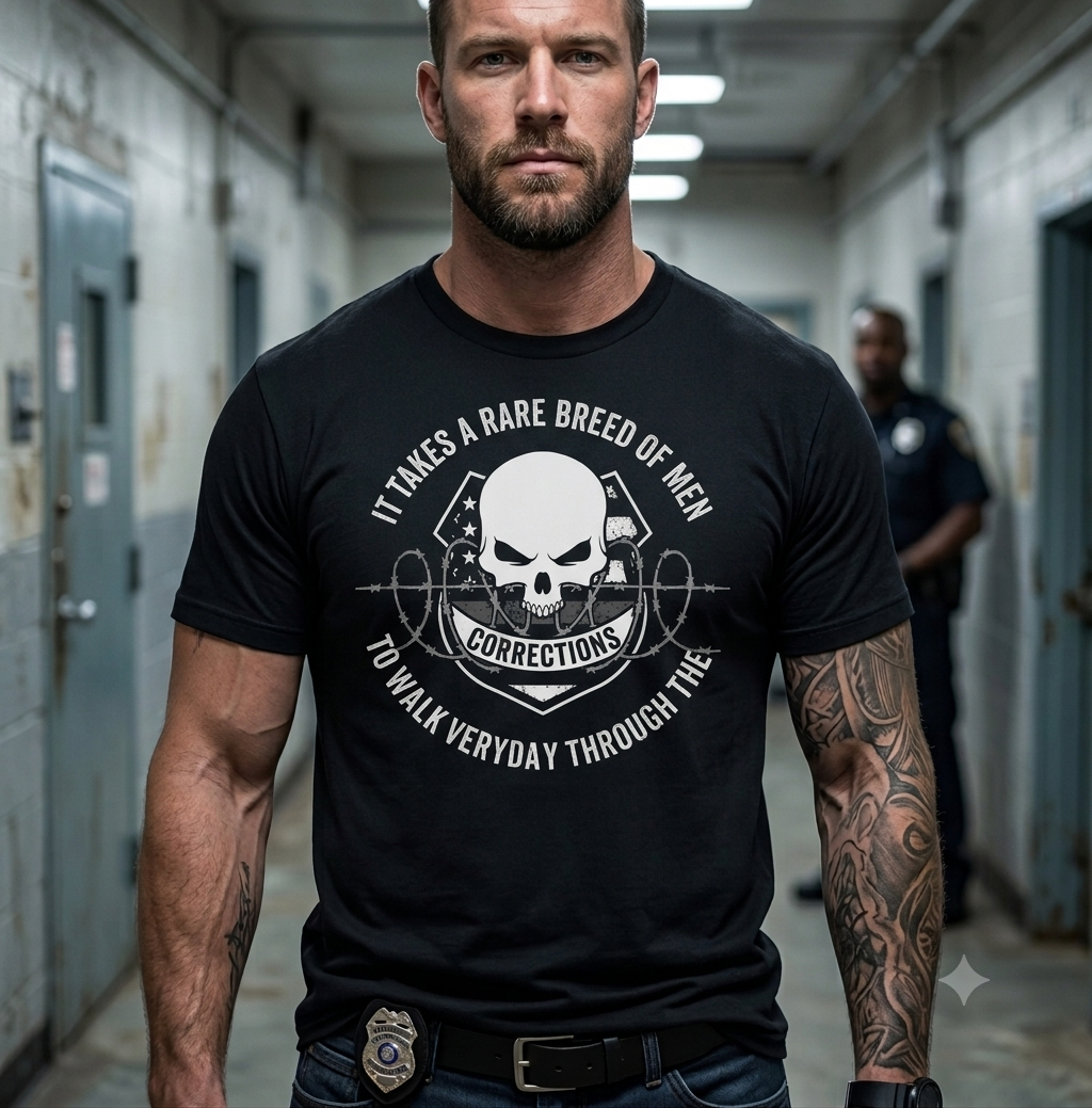 Custom Proud Correctional Officer Shirt | Personalized Name Badge Number Gates of Hell Prison Guard