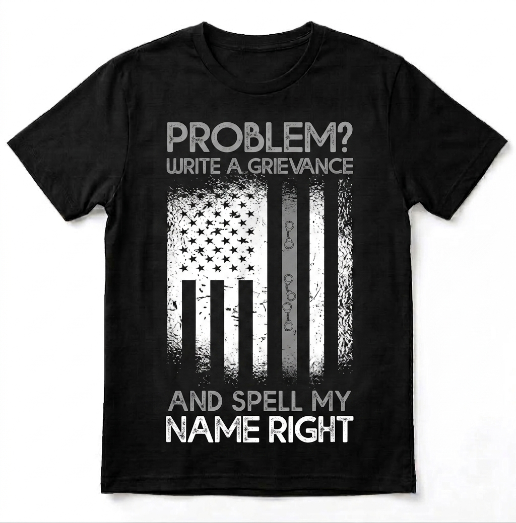 Funny Write A Grievance Shirt - Correctional Officer Spell My Name Tee