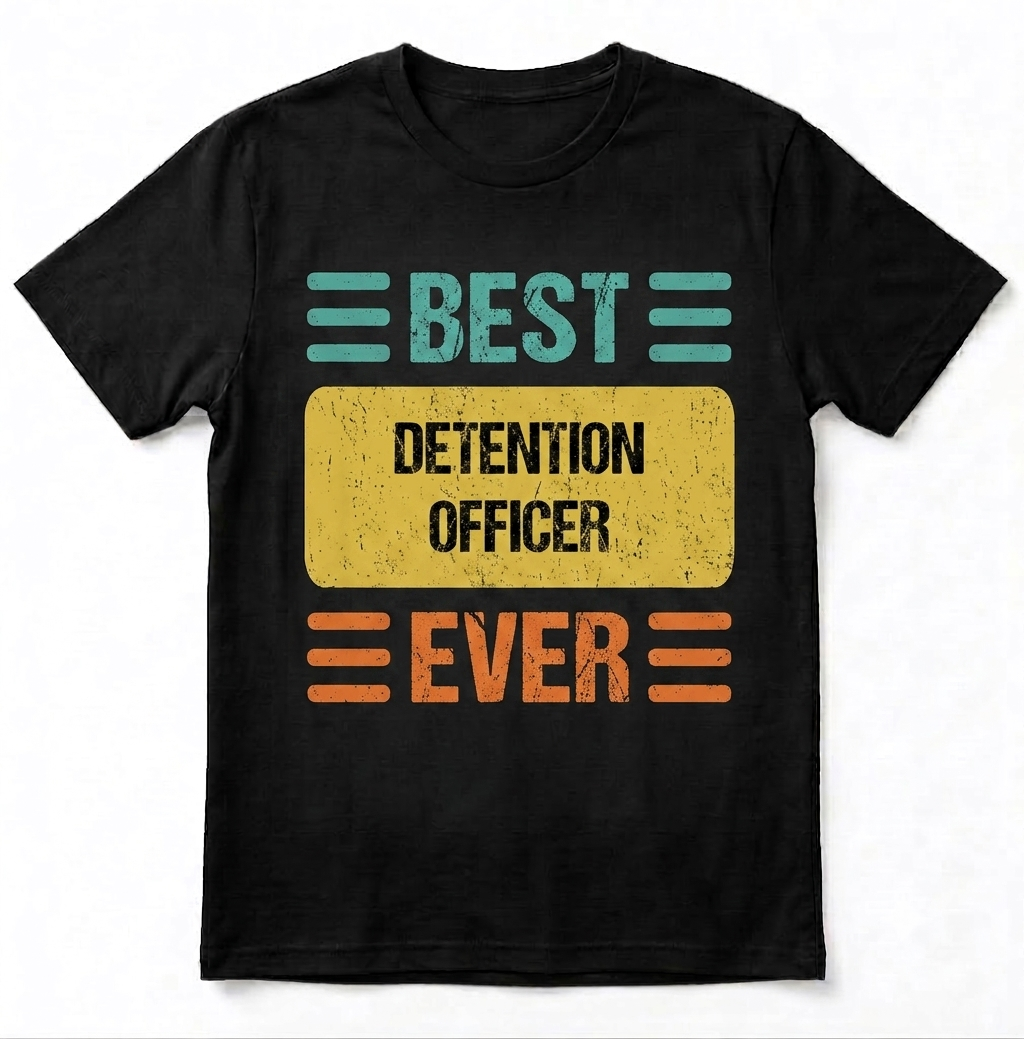 Personalized Best Detention Officer Shirt - Custom Retro Law Enforcement Apparel