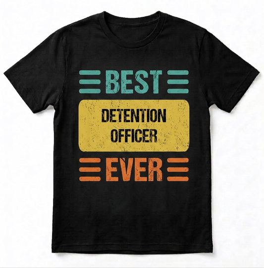 Personalized Best Detention Officer Shirt - Custom Retro Law Enforcement Apparel