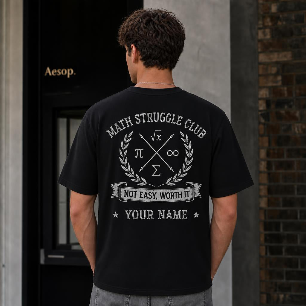 Custom Funny Math Teacher 5 Of 4 People Struggle Gift Unisex T-Shirt