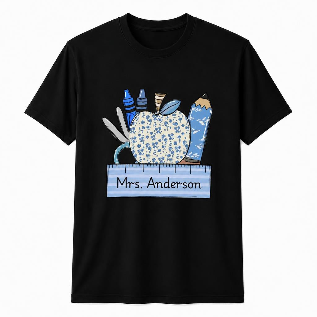 Personalized Teacher Shirt Teach Love Inspire Back to School Unisex T-Shirt