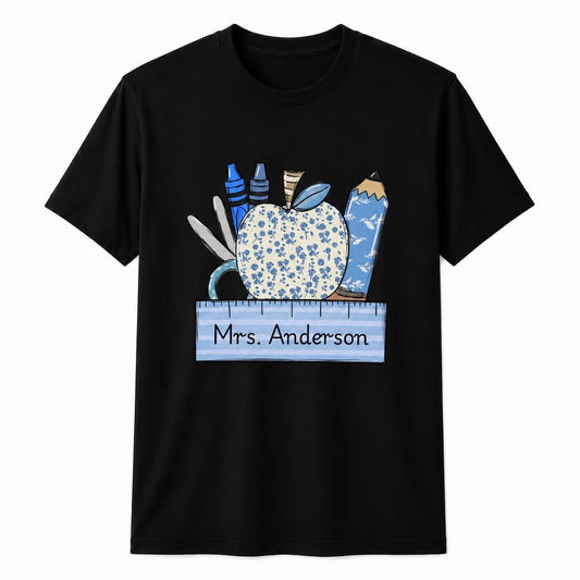Personalized Teacher Shirt Teach Love Inspire Back to School Unisex T-Shirt
