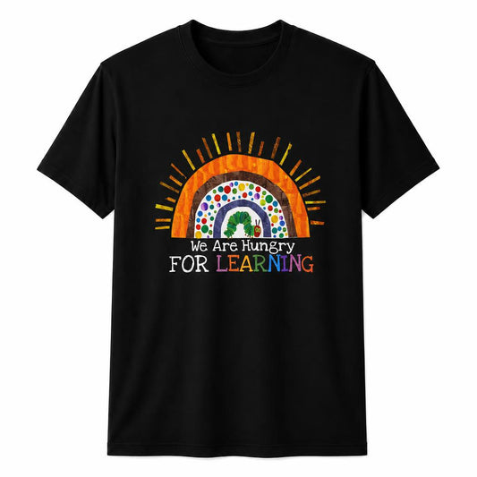 Personalized Hungry For Learning Shirt Kindergarten Back to School Unisex T-Shirt