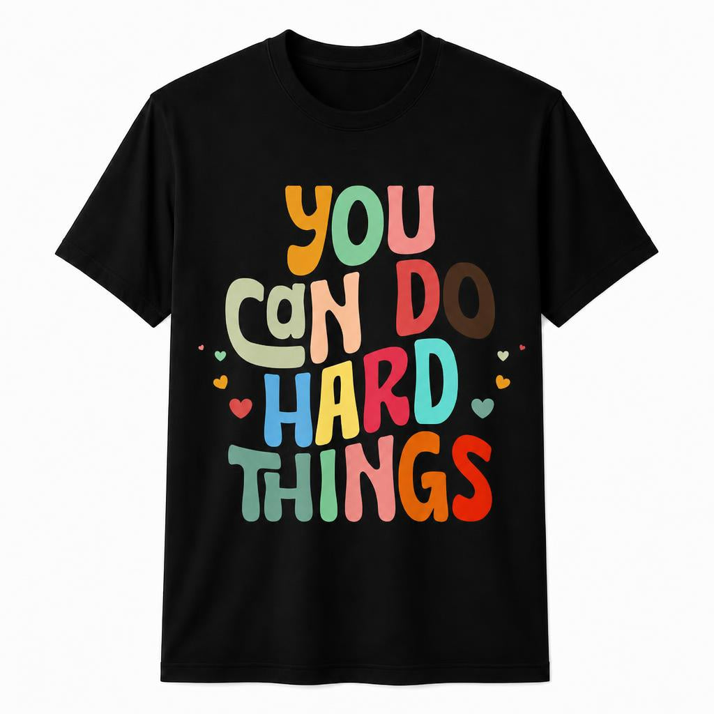 Custom You Can Do Hard Things Teacher Shirt Progress Not Perfection T-Shirt