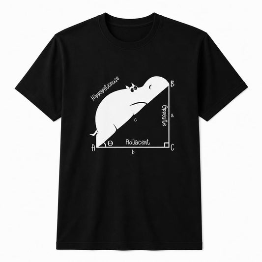 Custom Funny Hippopotenuse Math Teacher Geometry Gift Unisex T-Shirt