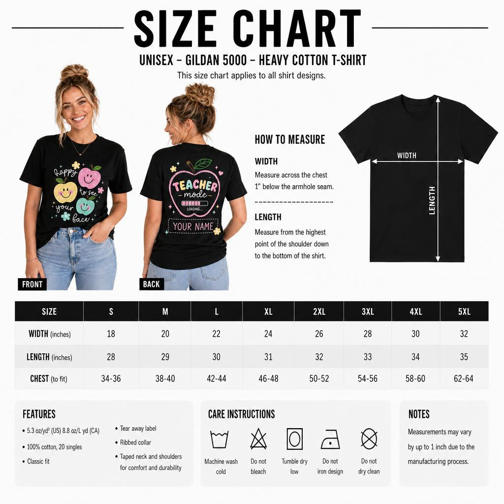Custom Happy To See Your Face Teacher Shirt Back to School Gift Unisex T-Shirt