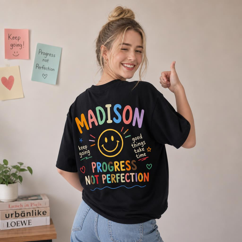 Custom You Can Do Hard Things Teacher Shirt Progress Not Perfection T-Shirt