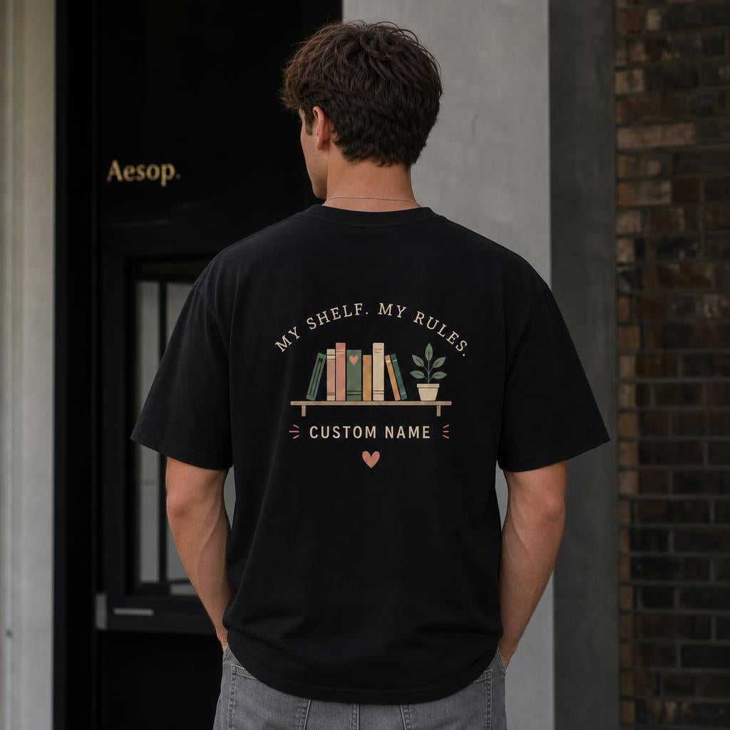 Personalized I Have No Shelf Control English Teacher Gift Unisex T-Shirt