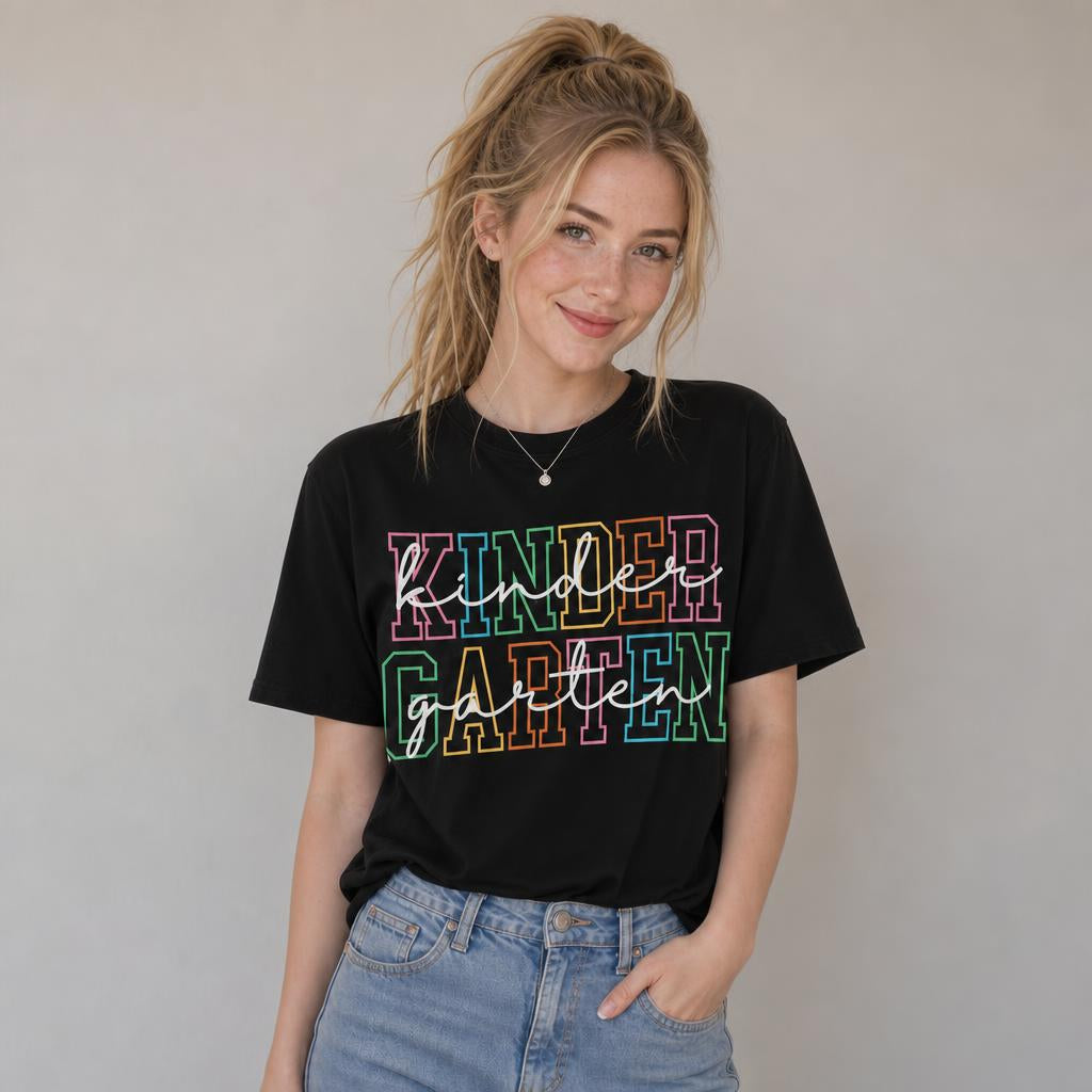 Personalized Kindergarten Class Teacher Shirt Custom Name Unisex T-Shirt
