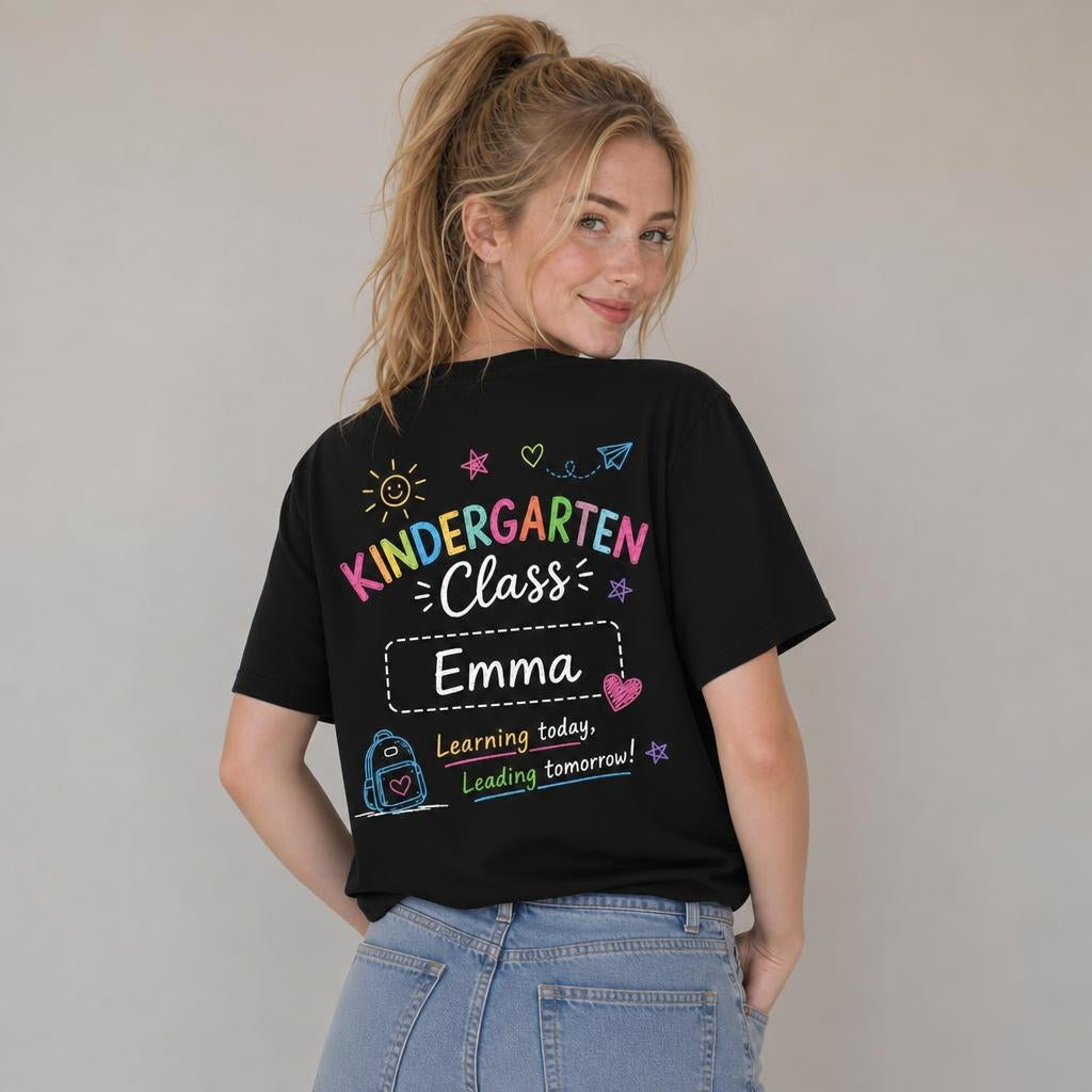Personalized Kindergarten Class Teacher Shirt Custom Name Unisex T-Shirt
