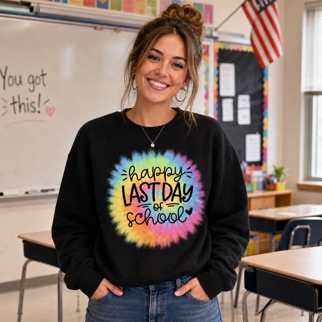 Custom Time For Summer Teacher Sweatshirt Happy Last Day Of School Gift