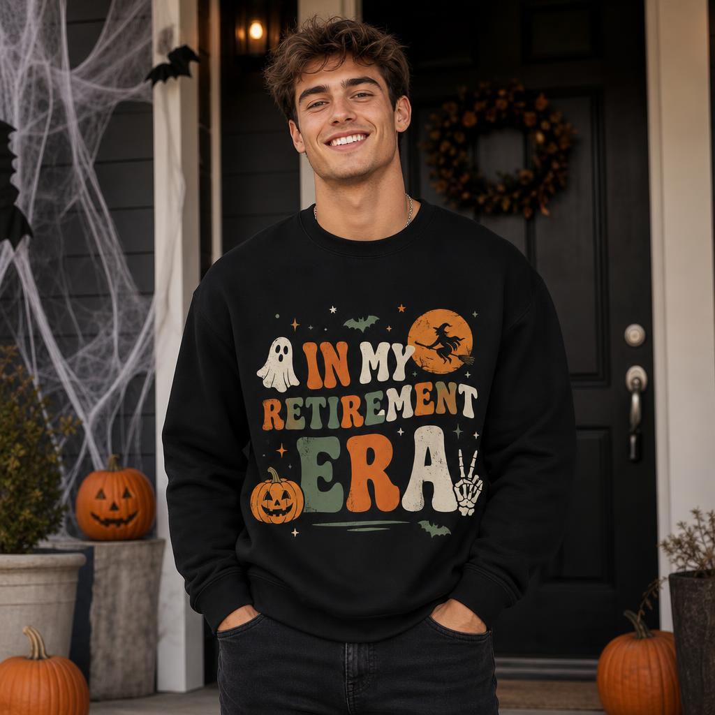 Personalized Teacher In My Retirement Era Sweatshirt Custom Customer Name Spooky