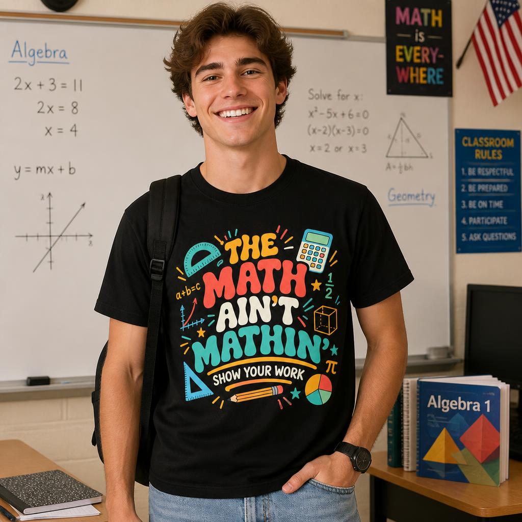 Personalized Custom The Math Ain't Mathin' Funny Math Teacher Unisex T-Shirt