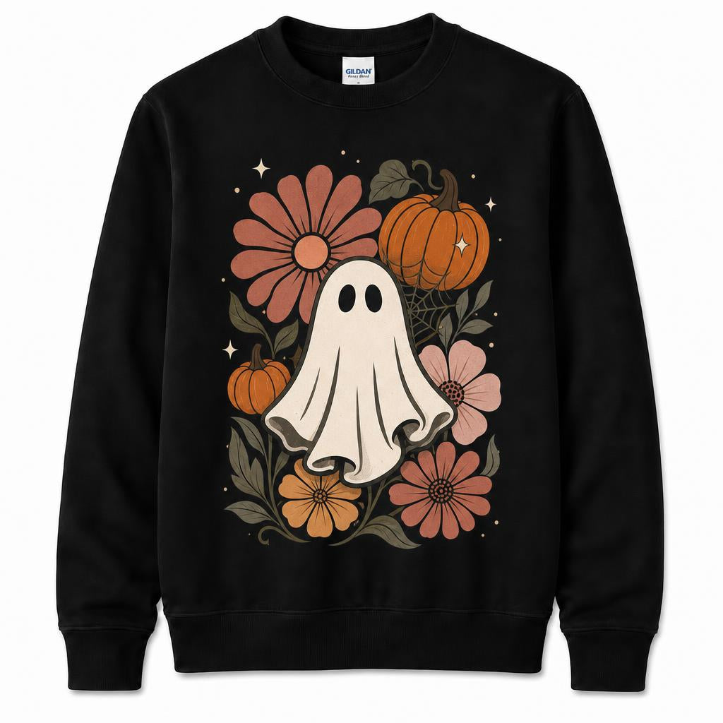 Custom Retro Halloween Teacher Sweatshirt I Have A Plan Ghost Pumpkin