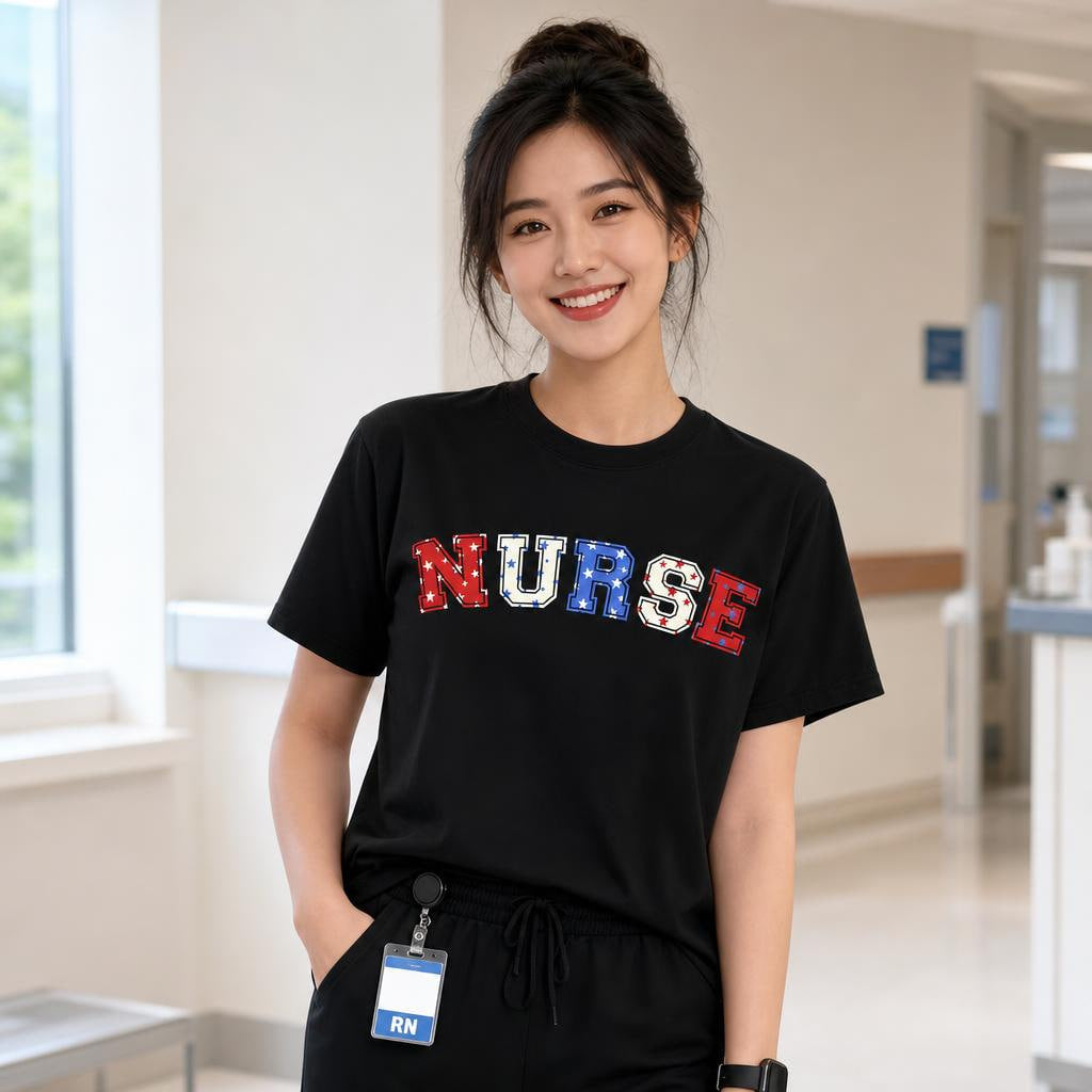 Custom Nurse Shirt Personalized Nurse Day Stethoscope Heart T-Shirt & RN Gift & Nurse Gift